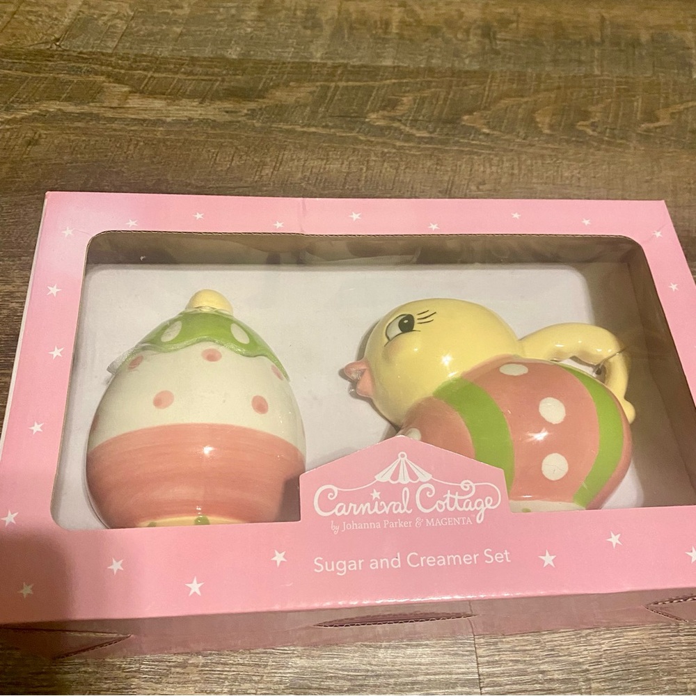 Carnival Cottage Sugar and Creamer Set Johanna Parker & Magenta